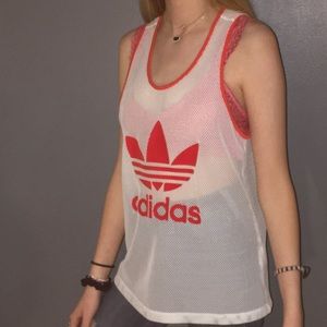 White mesh Adidas jerseys women’s small